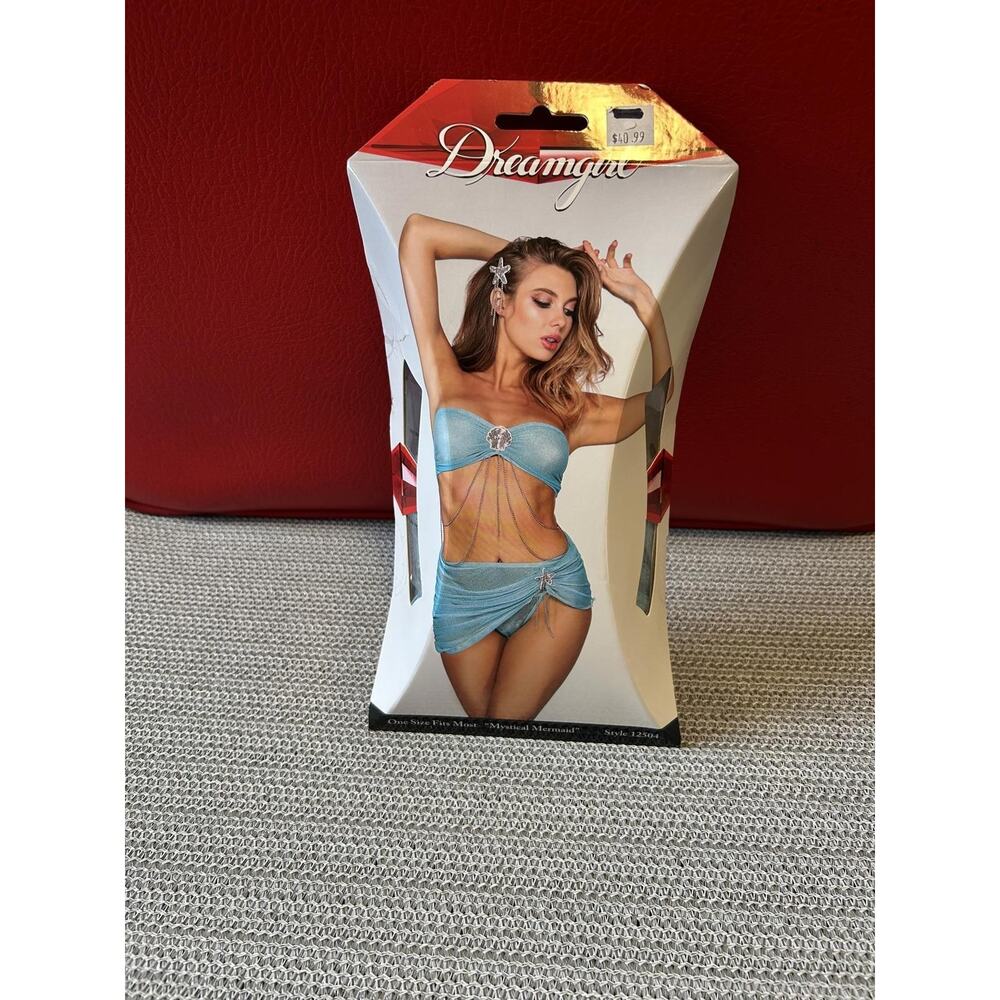 Dreamgirl‎ Blue Two-Piece Mesh Bandeau Set